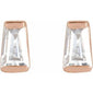 Tapered Baguette Channel-Set Stud Earrings